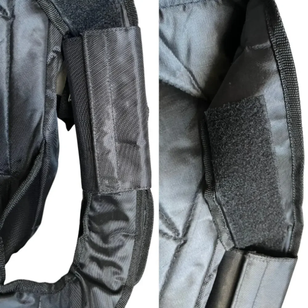 Fit to Fight Black and Grey Multicompartment Padded Strap Sling Backpack